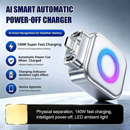 AI Smart Auto-Stop Charging Adapter front view