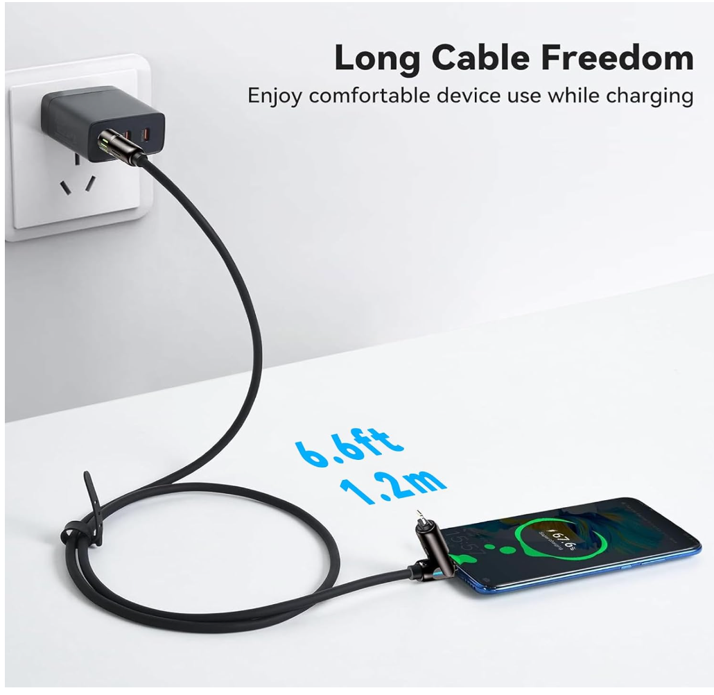 Compact 4-in-1 USB charging cable for travel