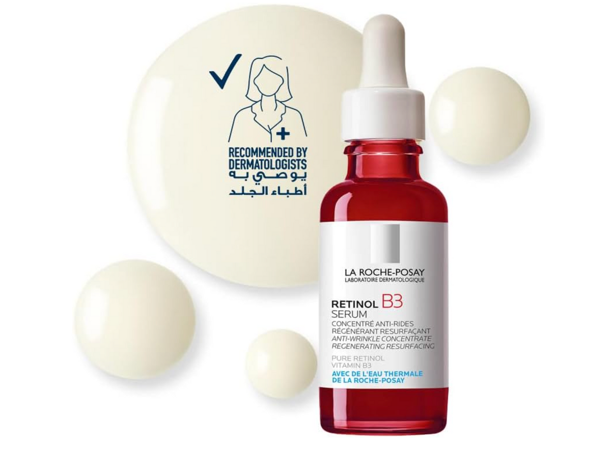 La Roche-Posay Retinol B3 Serum with Vitamin B3, Anti-Aging for Lines and Wrinkles, Premature Sun Damage, Resurfacing, 30ml