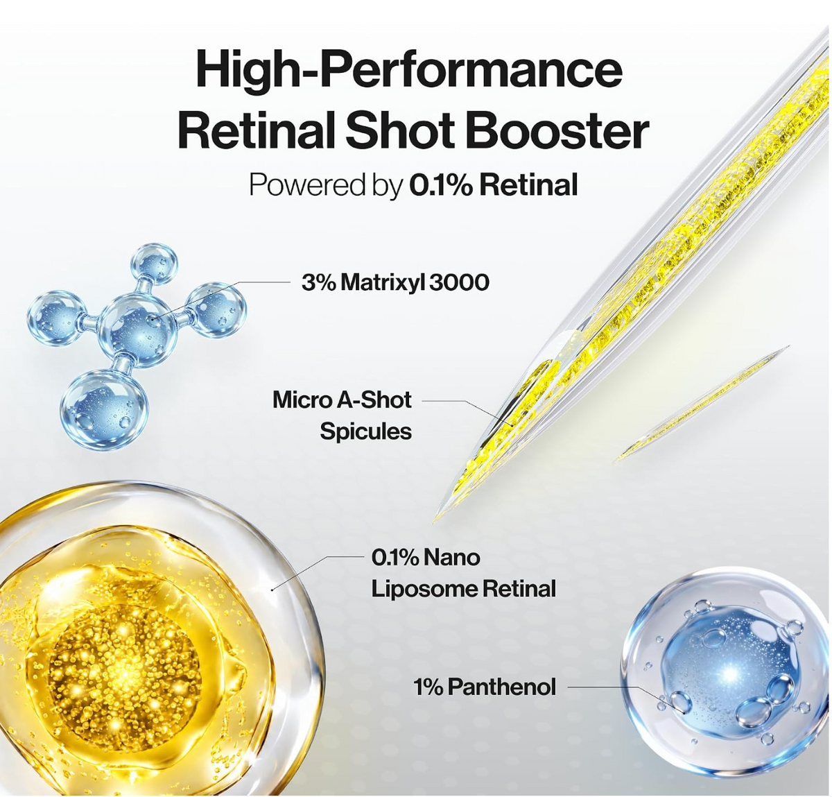 celimax The Vita A Retinal Shot Tightening Booster | 0.1% Retinal, 3% Matryxyl, High-Strength Retinoid for Anti-Aging, Pore Minimizer, Wrinkles & Fine Lines, Firmer Skin, 30ml