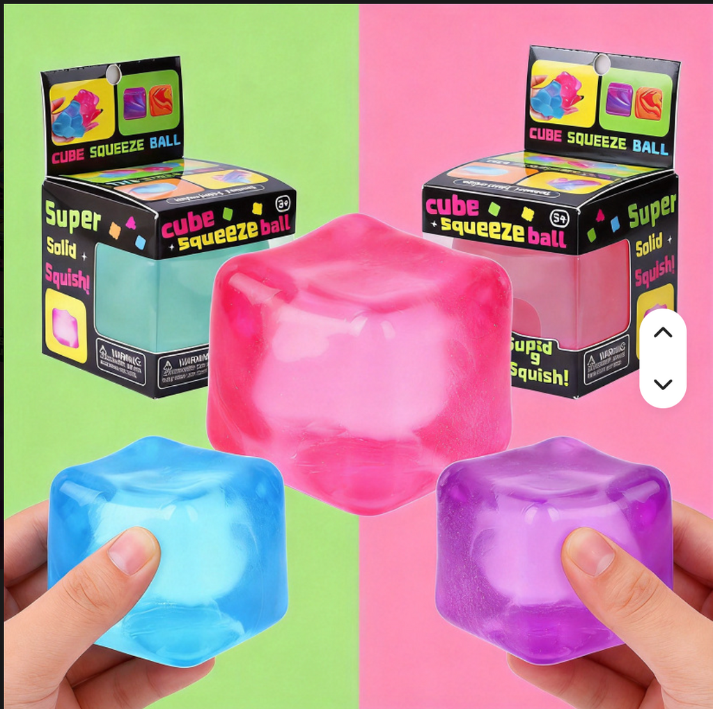 Cube Squishy Stress Relief Fidget Toy for Kids & Adults.