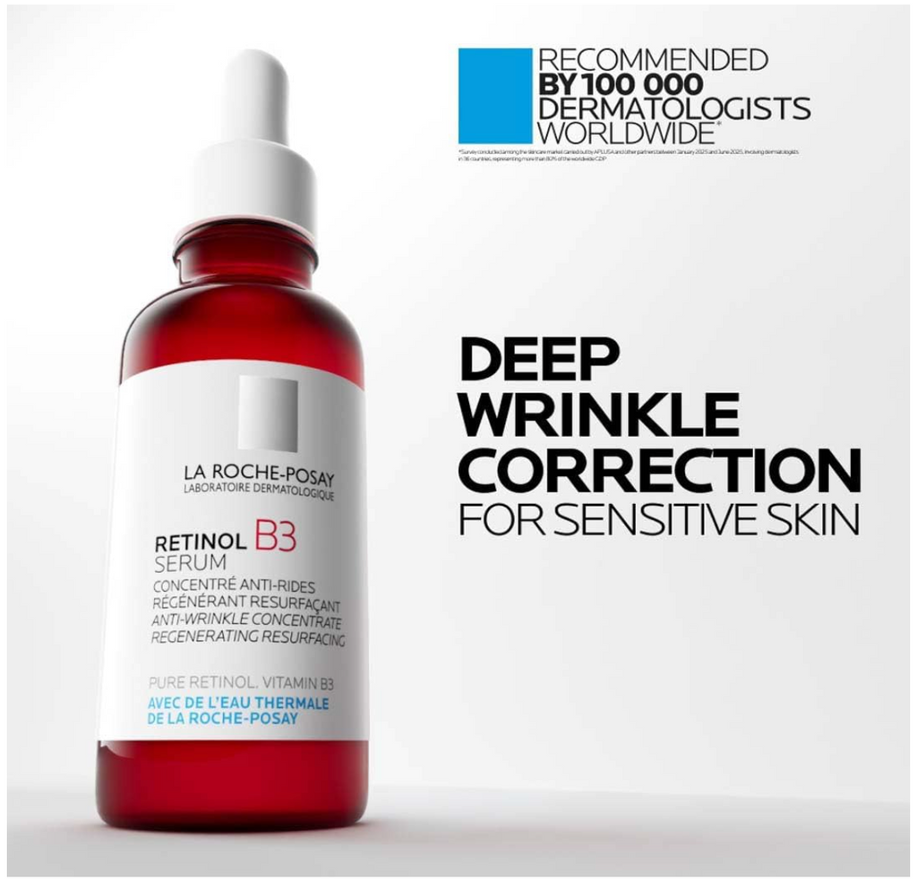 La Roche-Posay Retinol B3 Serum with Vitamin B3, Anti-Aging for Lines and Wrinkles, Premature Sun Damage, Resurfacing, 30ml